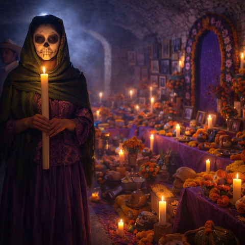 Mexické cukrové lebky