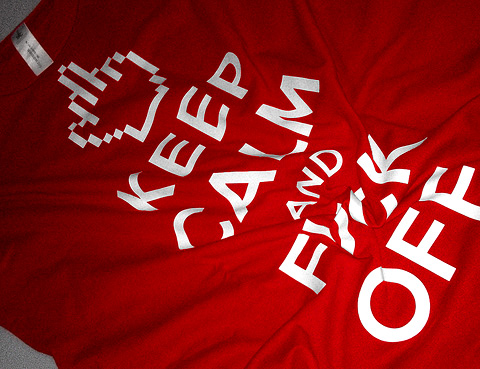 Značkové tričko KEEP CALM AND FUCK OFF