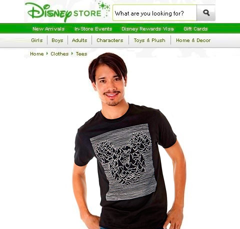 Tričko s potlačou grafického motívu Unknown Pleasures na Disney eshope