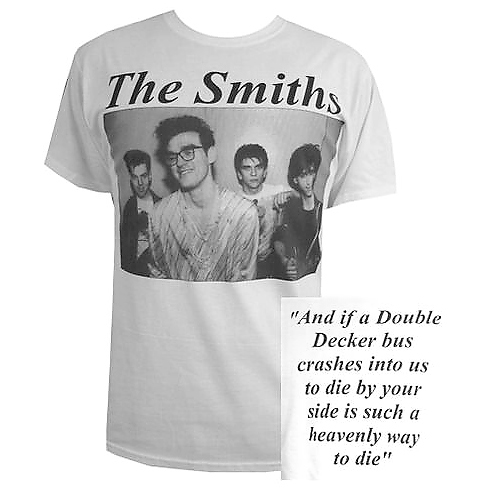 Kultové tričko a typický ironický text The Smith