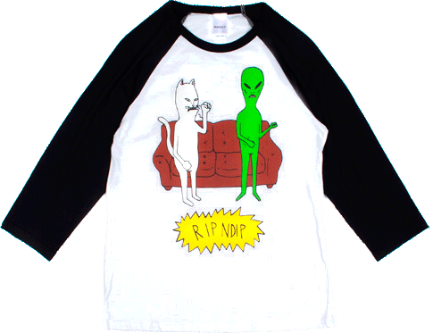 Tričko s tlačou NERMIS & BUTTHEAD BASEBALL TEE