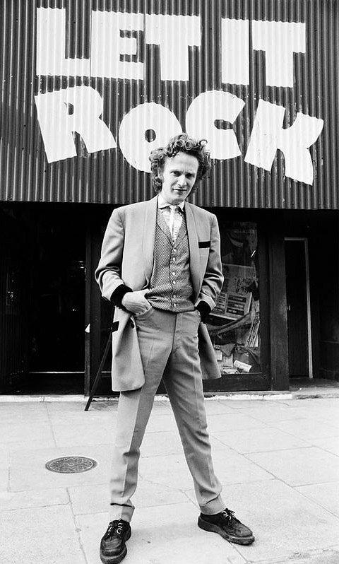 Malcolm McLaren pred obchodom SEX, fotografia z roku 1971